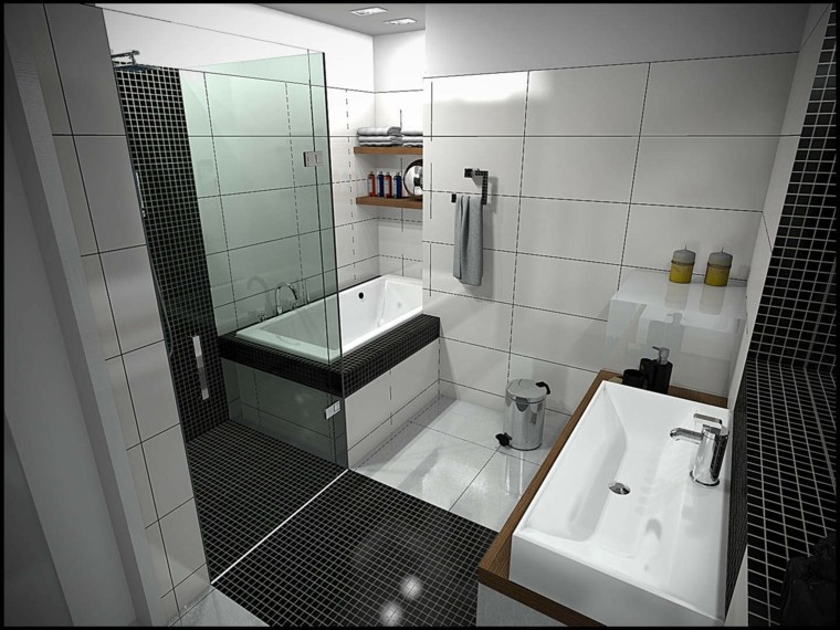 Bañera con ducha, 50 variantes de diseño para combinarlas. Bañeras diseño Doble