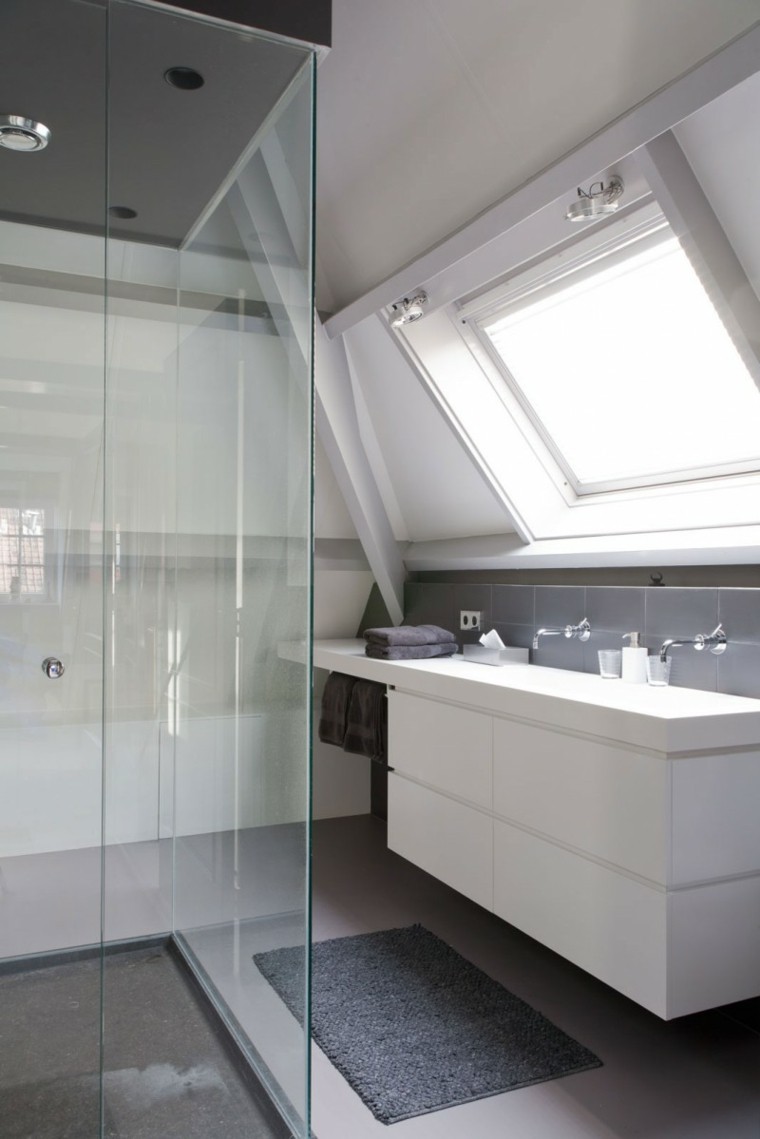 Decoración de interiores modernos en gris y blanco