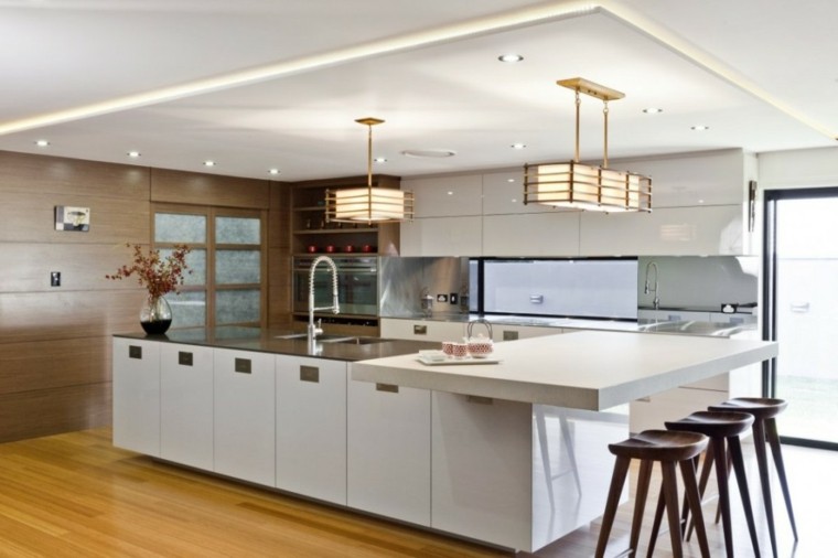 Barras de cocina de diseño moderno 50 ideas Decoracion de barras desayunadoras