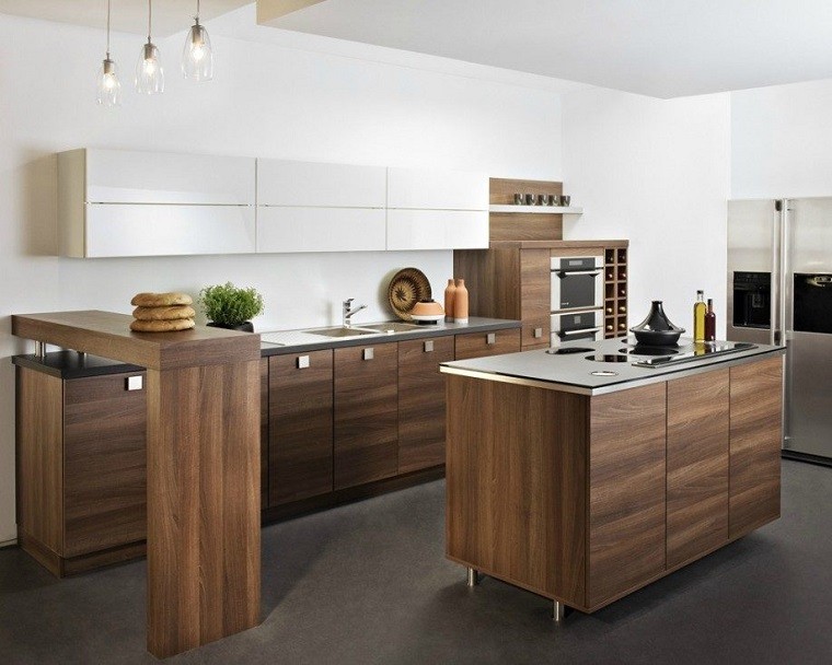 Cocina americana con barra, funcionalidad en tu hogar. Sillas para barras de cocina