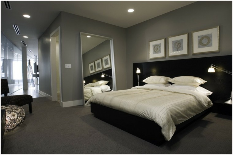 Carta de color, 50 tentadoras habitaciones en gris. Colores para dormitorios matrimoniales