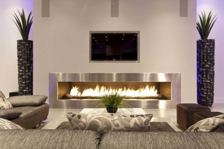 Salones con chimenea cincuenta diseños acogedores
