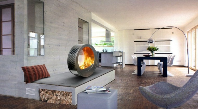 Salones con chimenea cincuenta diseños acogedores