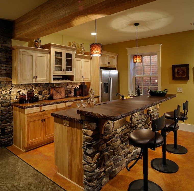 Cocina americana con barra, funcionalidad en tu hogar.