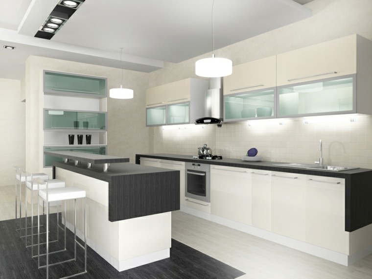 Cocina americana con barra, funcionalidad en tu hogar.