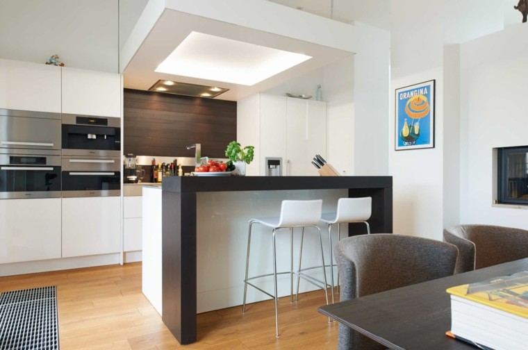 Cocina americana con barra, funcionalidad en tu hogar.