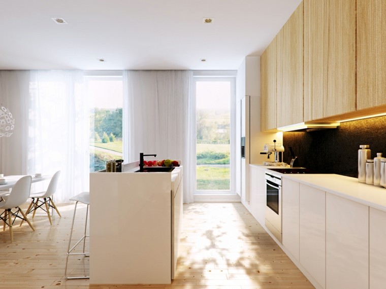 Cocinas blancas de diseño moderno 50 ejemplos