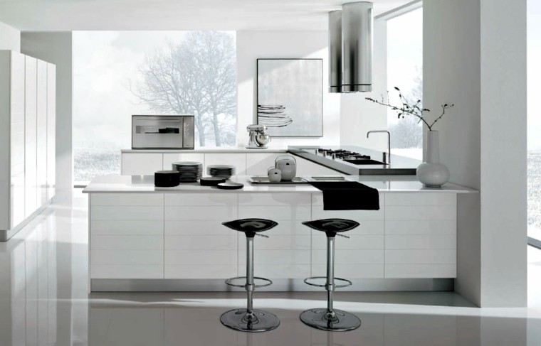 Cocinas blancas y negras 50 ideas geniales a considerar.
