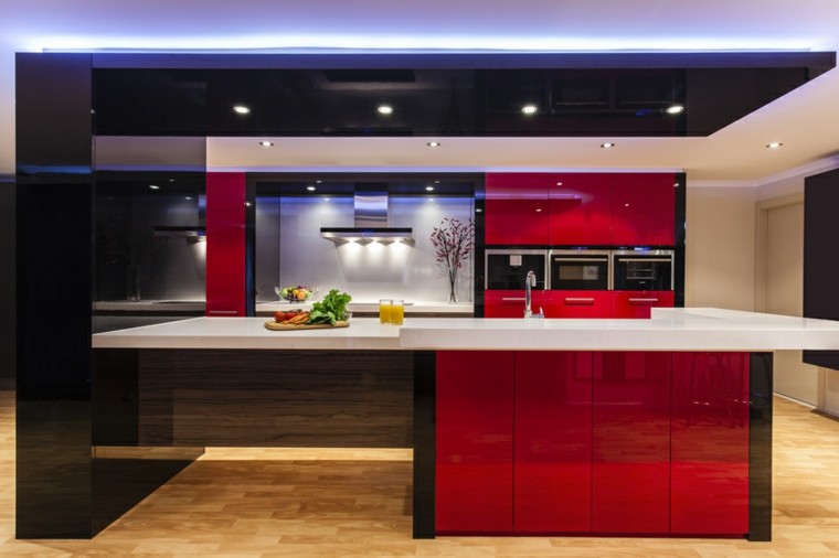 Cocinas modernas con isla: 100 ideas impresionantes Cocinas con tope de granito negro
