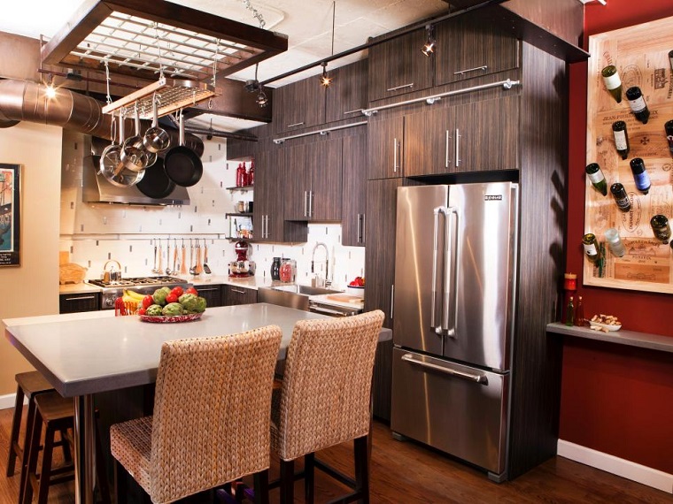 Cocinas pequeñas 50 ideas que impresionan Cocinas integrales de madera pequeñas