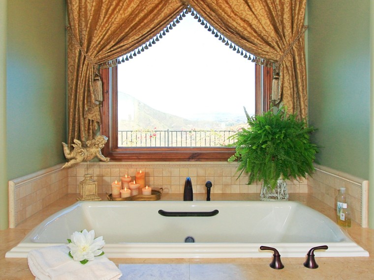 Cortinas de baño flores ~ dikidu.com