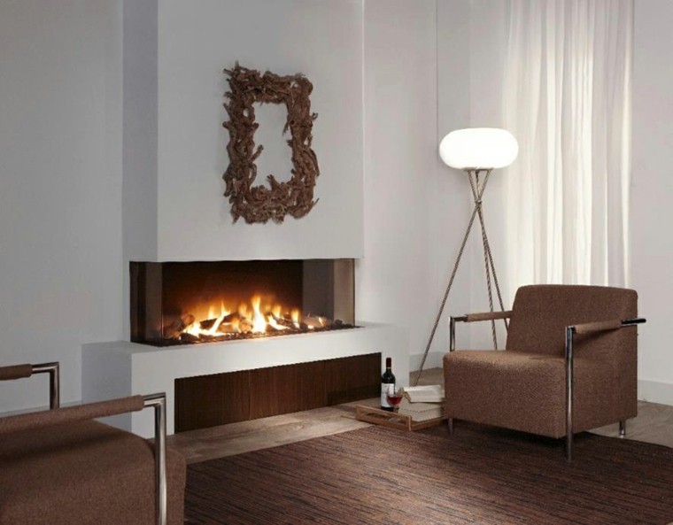 Salones con chimenea cincuenta diseños acogedores