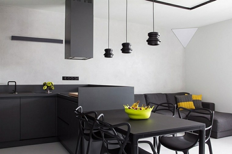 Diseño interiores minimalistas y atractivos para el hogar. Elegantes diseño Lámparas