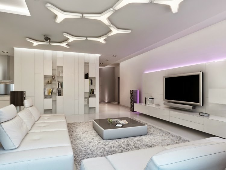 Techos modernos con luces led integradas 50 ideas Comedor Iluminacion diseño