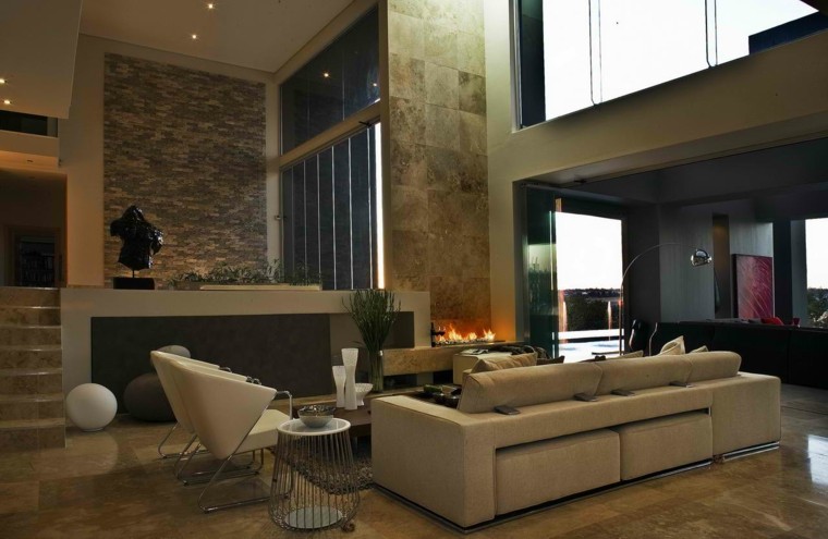 Salones con chimenea cincuenta diseños acogedores