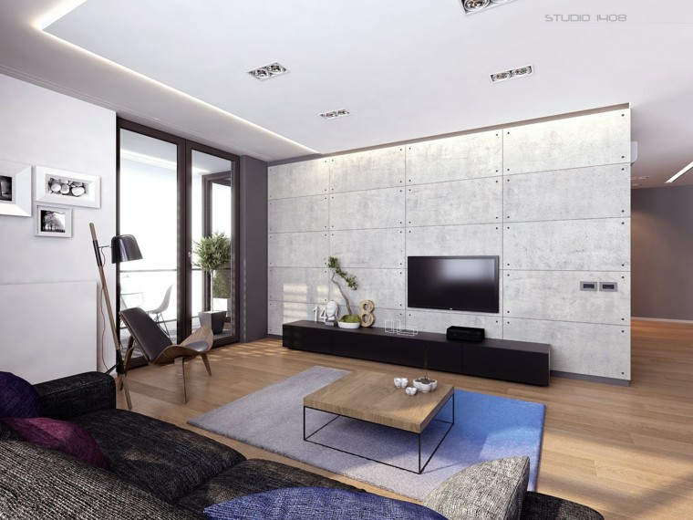 Sala de estar moderna de estilo minimalista 100 ideas Diseño de sala