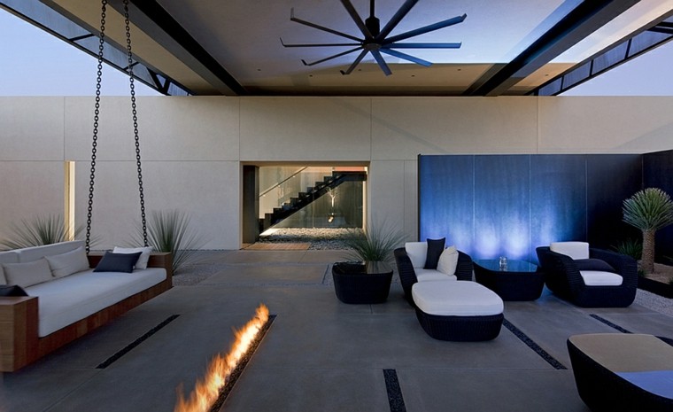 Patio interior cincuenta ideas modernas para decorarlo Patios piso diseño