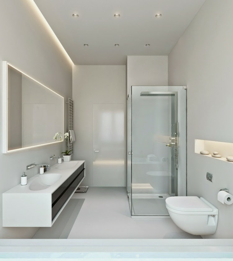 Techos modernos con luces led integradas 50 ideas Lamparas led comedor