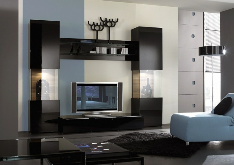 Muebles para tv, 50 propuestas creativas y modernas. Cocina Salon creativo
