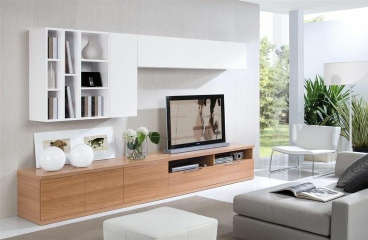 Muebles para tv, 50 propuestas creativas y modernas. Muebles de madera para casas pequeñas