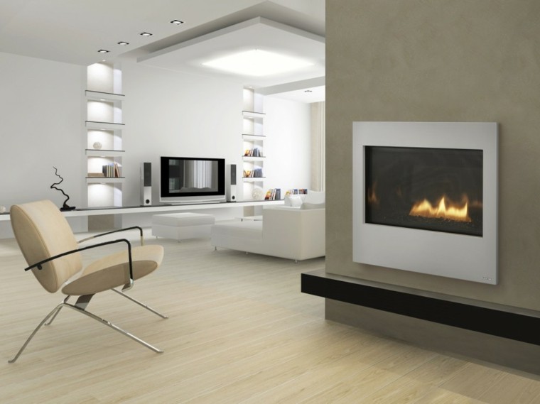 Salones con chimenea cincuenta diseños acogedores Diseño de sala