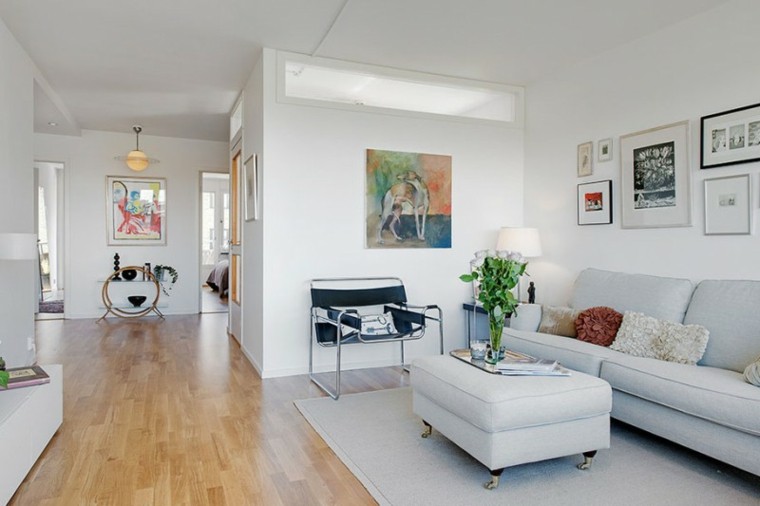 Sala de estar moderna de estilo minimalista 100 ideas