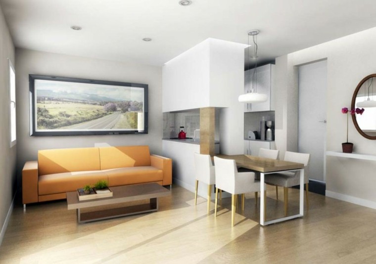 Sala de estar moderna de estilo minimalista 100 ideas