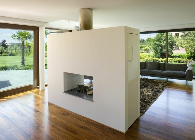 Salones con chimenea cincuenta diseños acogedores