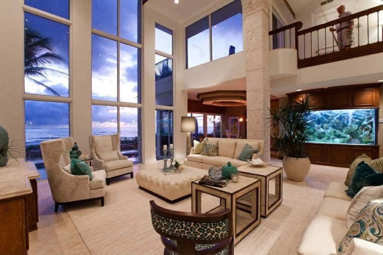 Mesa redonda o cuadrada otomana para el salón