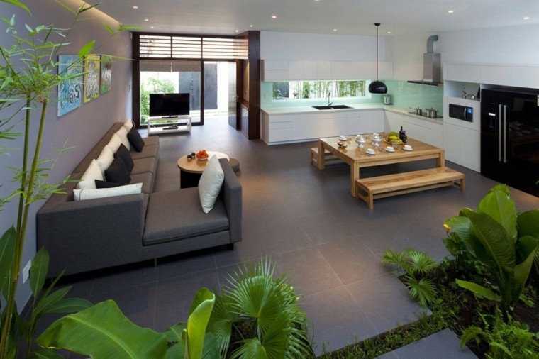 Patio interior cincuenta ideas modernas para decorarlo