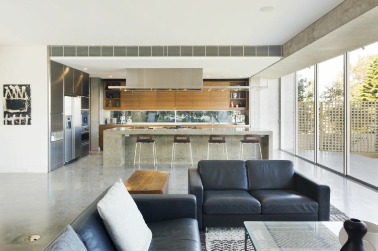 Sala de estar moderna de estilo minimalista 100 ideas
