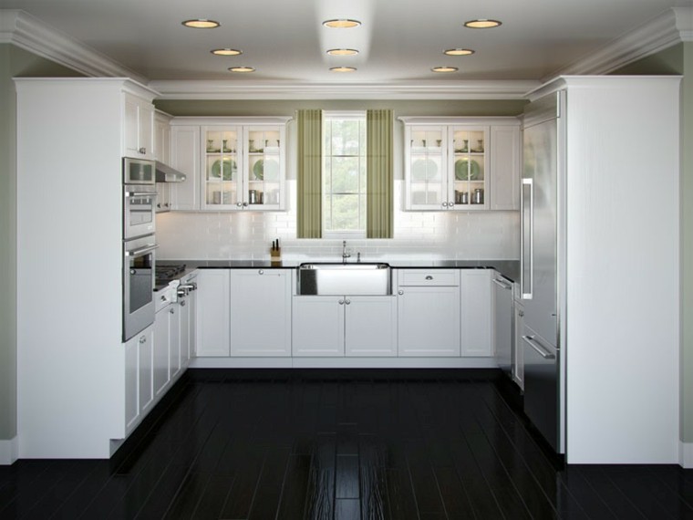 Cocinas blancas y negras - 50 ideas geniales a considerar.