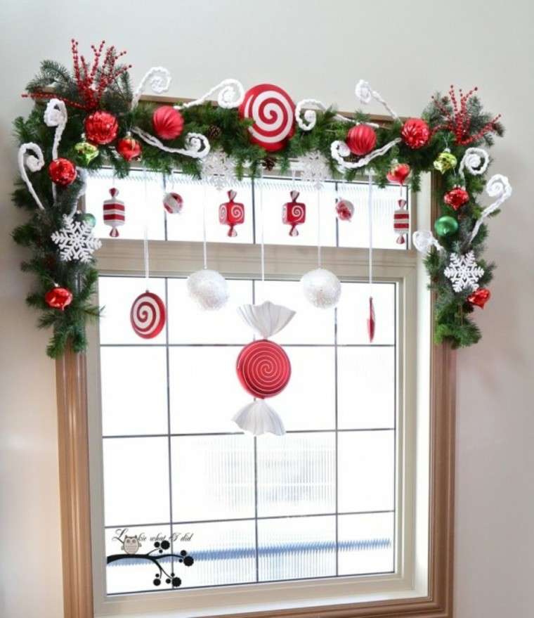 Adornos de navidad, ideas increÃbles para ventanas. Balcón Navideño diseño