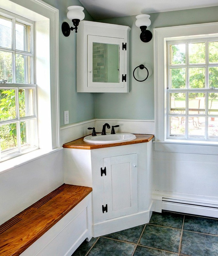 Cuartos de baño rusticos 50 ideas con madera y piedra