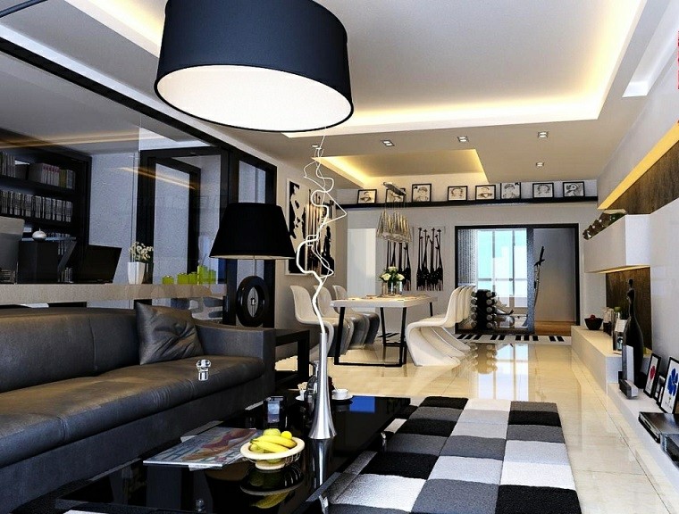 Blanco y negro: 50 ideas para el salón moderno