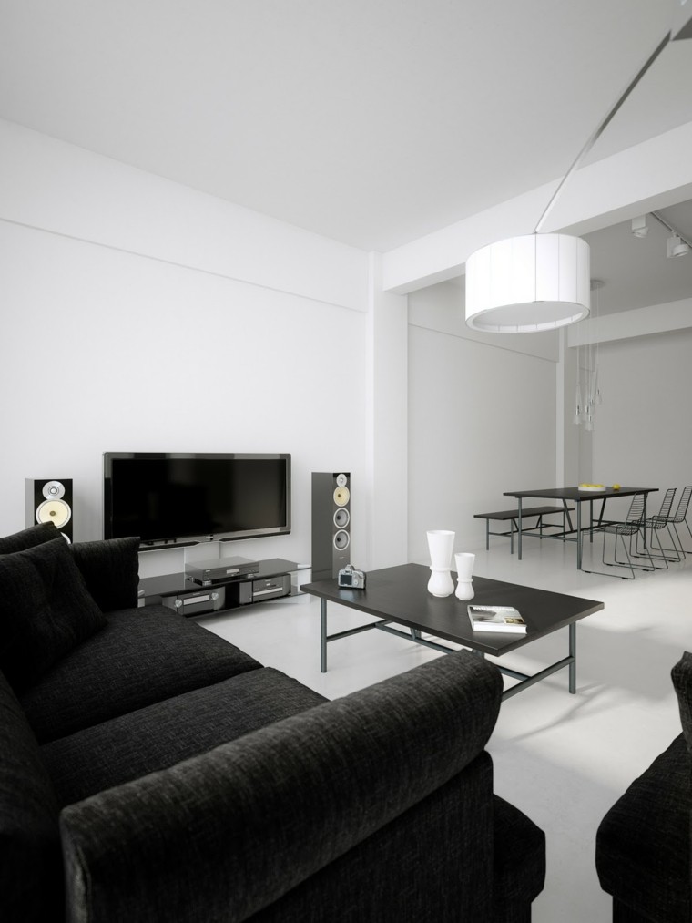 Blanco y negro: 50 ideas para el salón moderno