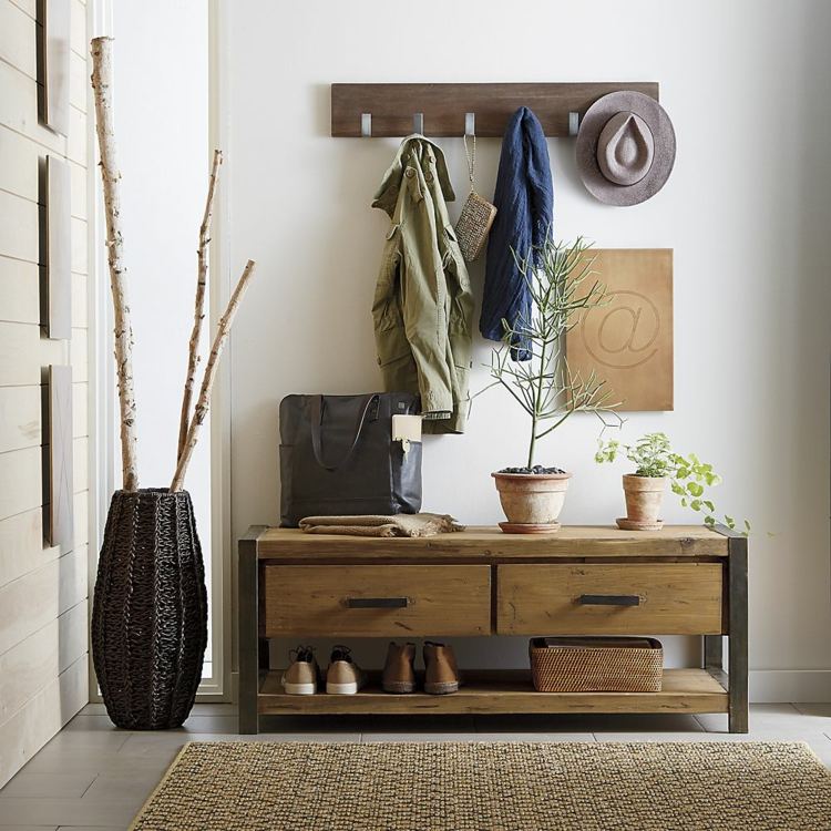 Entradas y recibidores con encanto 50 ideas para decorar Muebles de madera para casas pequeñas
