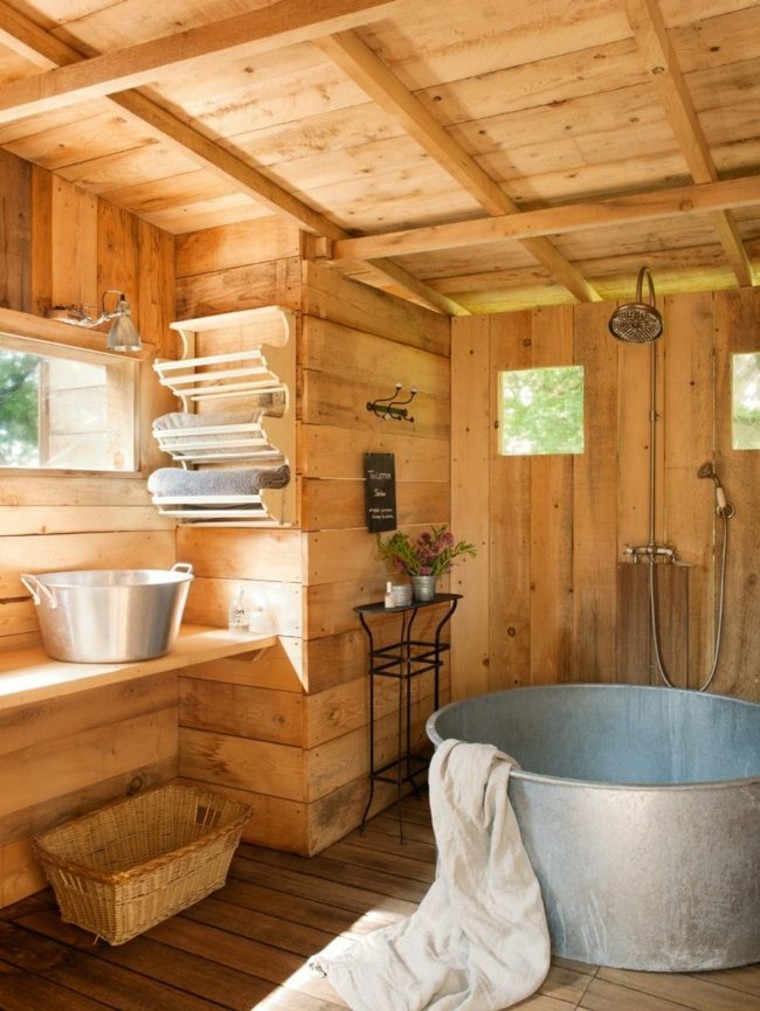Baños rusticos diseño y ambientes de puro confort. Decoración De Baños cabaña