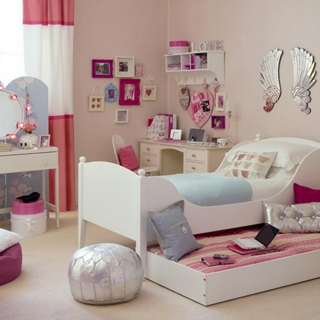 Habitaciones infantiles de estilo moderno 100 ideas Recamara de ninas color lila