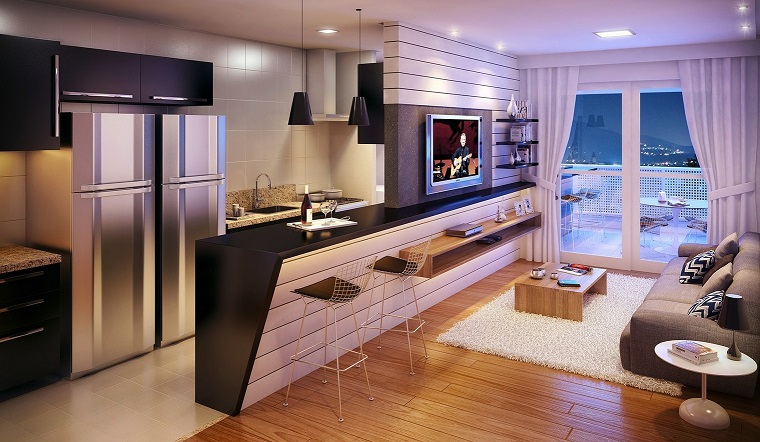 Diseño cocinas abiertas al salón prácticas y funcionales