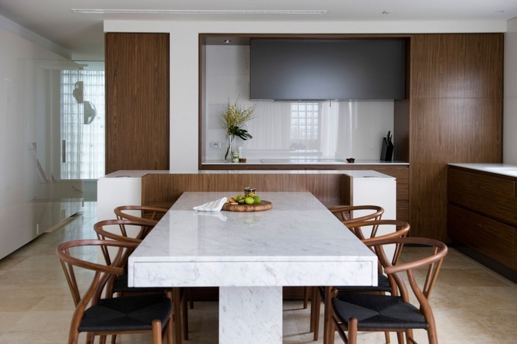 Decoracion de cocinas a todo color 78 ejemplos Mesas para el hogar para cocina comedor