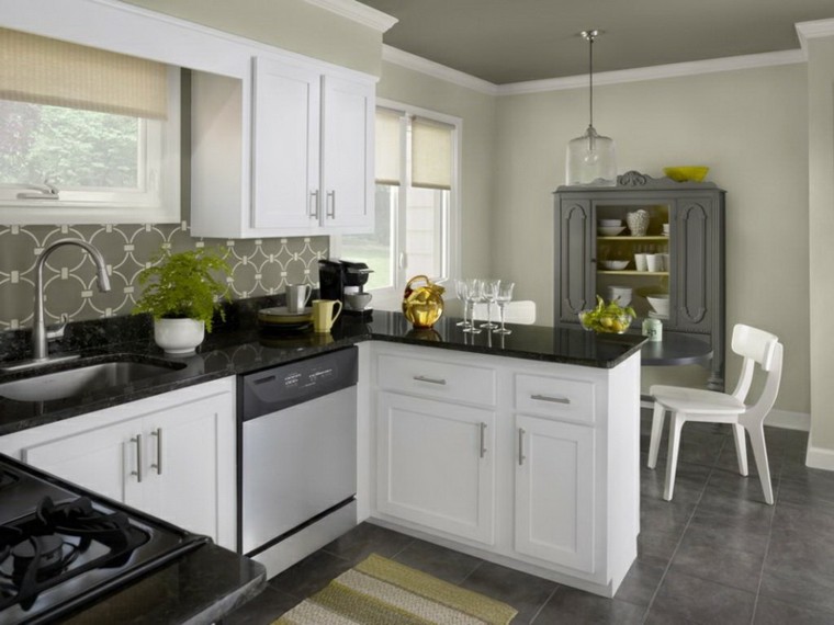Cocinas pintadas con los colores de moda 50 ideas