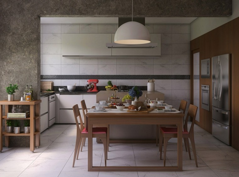 Decoracion de comedores 50 ideas para impresionar Lamparas para living comedor modernas