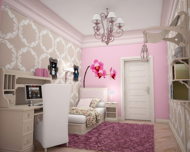 Habitaciones infantiles de estilo moderno 100 ideas Dormitorios en rosa y lila