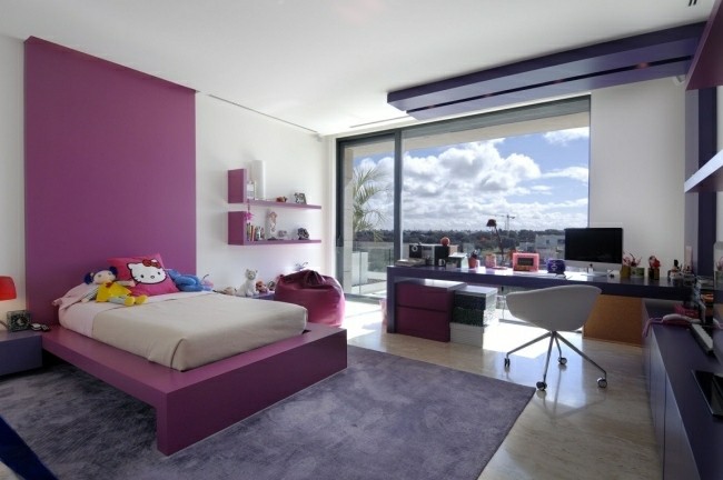 Habitaciones infantiles de estilo moderno 100 ideas Dormitorios en rosa y lila