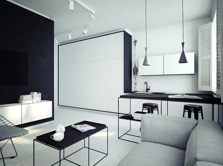 Diseño cocinas abiertas al salón prácticas y funcionales Cocina separada salon cristal