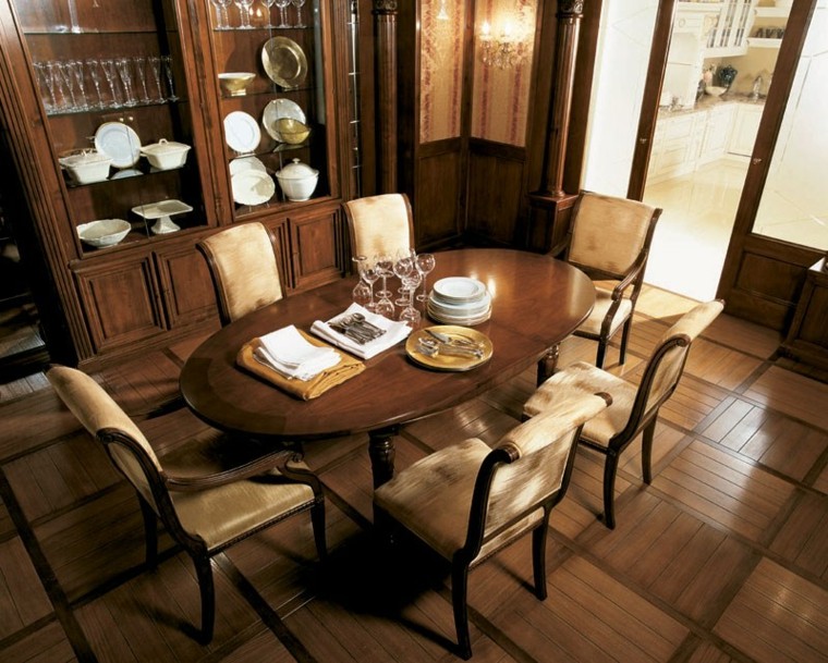 Mesas comedor ideas de madera elegancia y estabilidad Juegos de comedores modernos 2015