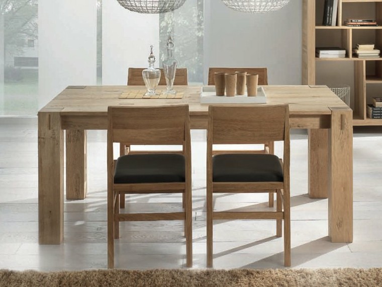 Mesas comedor ideas de madera elegancia y estabilidad Mesas para salon clasicas 2017