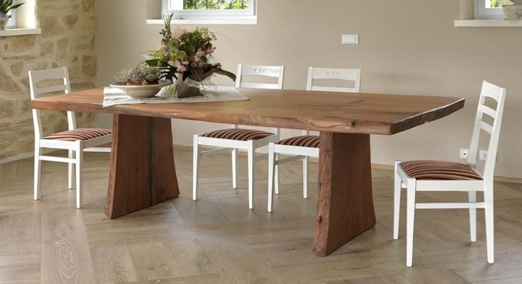 Mesas comedor ideas de madera elegancia y estabilidad Sillas de comedor de madera