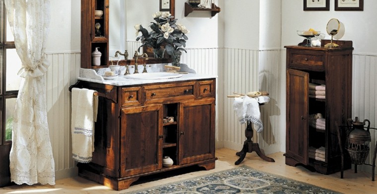 Cuartos de baño rusticos 50 ideas con madera y piedra